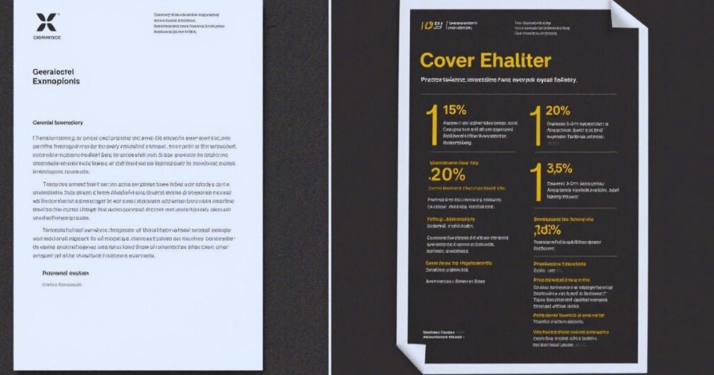 Before and after comparison of generic versus achievement-based cover letter for an internship