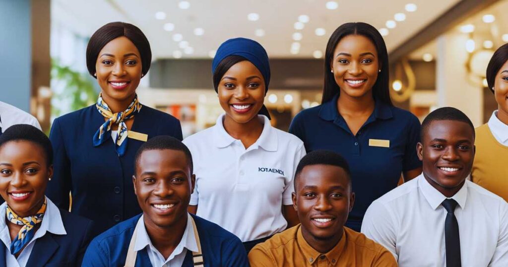 Entry-level hospitality and retail workers representing in-person job postings near me opportunities