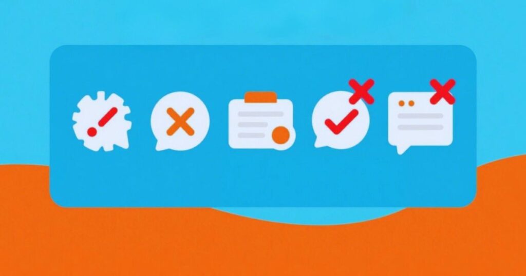 Infographic showing 7 mistakes to avoid in cover letter for an internship applications