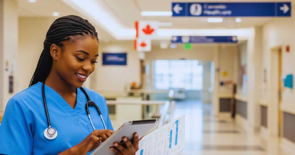 Nigerian nurse working in Canadian hospital with visa sponsorship support

Canadian Jobs with Visa Sponsorship