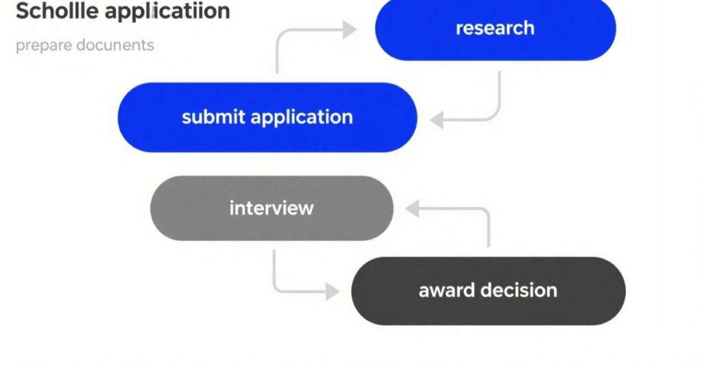 Step-by-step scholarship application process for Canadian universities