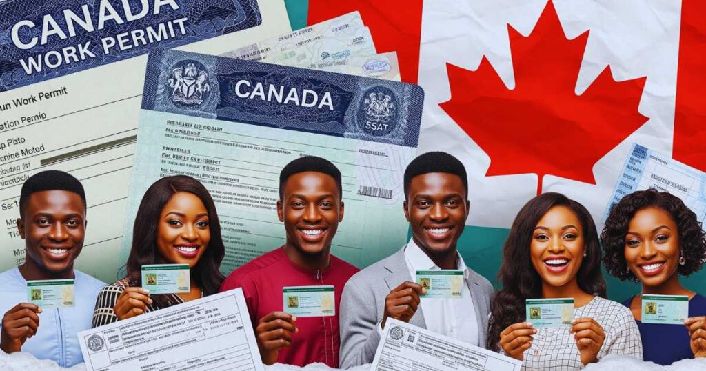 Successful Nigerian immigrants celebrating Canadian permanent residence through sponsored employment