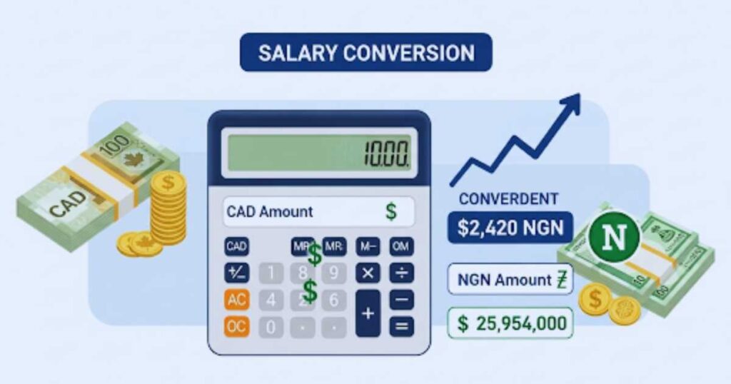 Canada Remote Jobs salary comparison CAD to NGN for Nigerian workers