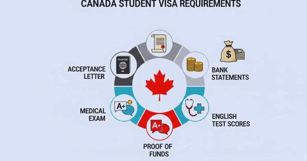 Complete Canada Student Visa requirements checklist infographic for Nigerian students
