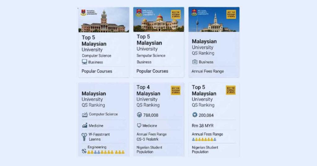 Malaysian Student Visa approved universities offering international courses for Nigerian students