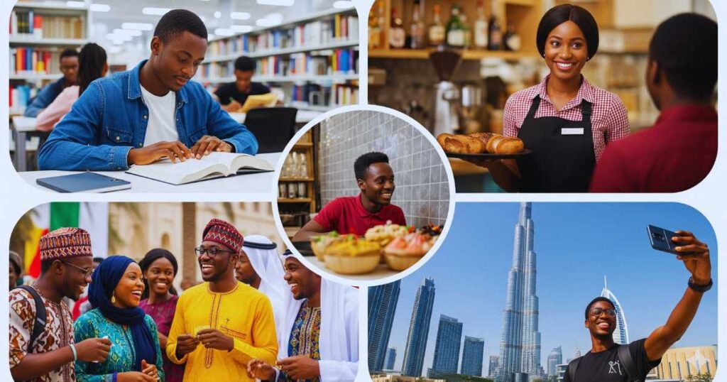 Nigerian students with UAE Student Visa enjoying campus life