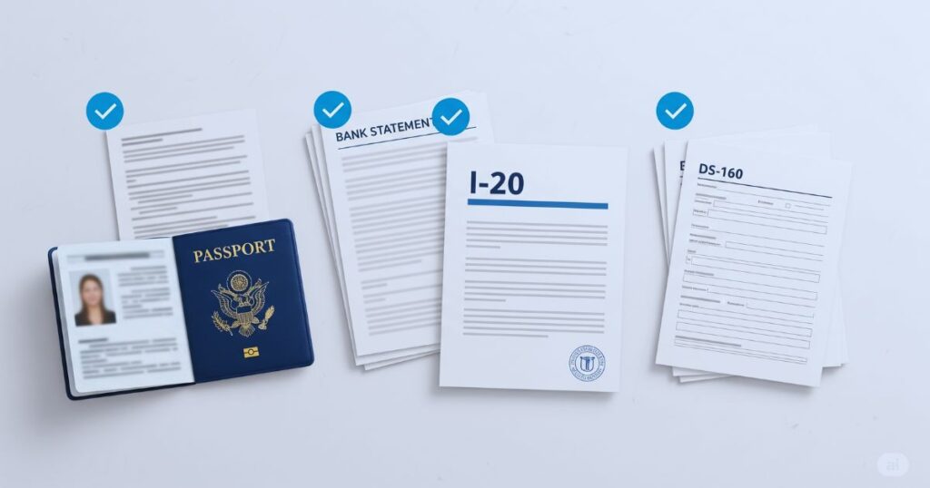 US Student Visa requirements checklist for F1 Visa Requirements USA documentation