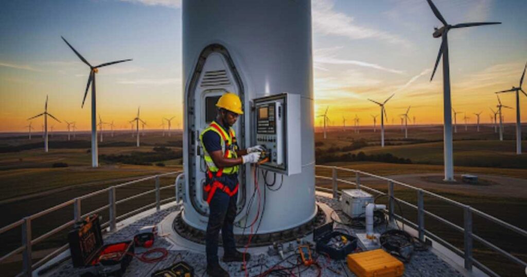 Wind turbine technician jobs offer opportunities to work in USA for foreigners in renewable energy