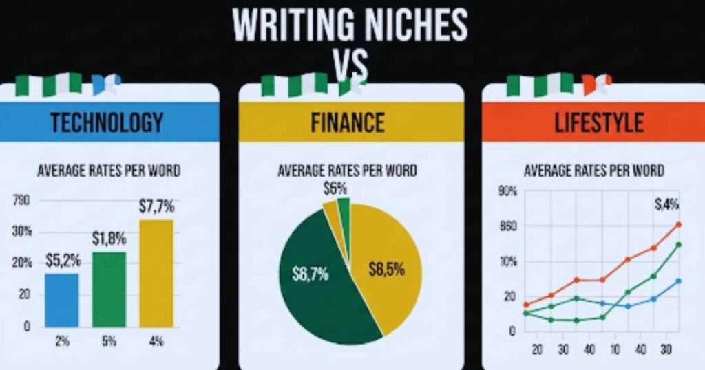 Writing job rates comparison for remote jobs in Nigeria that pay in dollars
